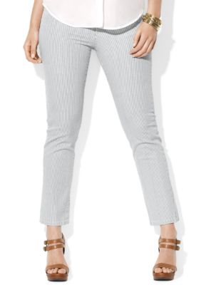 Lauren Ralph Lauren Plus Size Pinstriped Ankle Pant