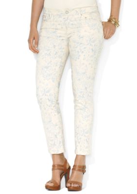 Lauren Ralph Lauren Plus Size Floral Straight Ankle Jean