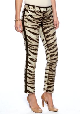 MICHAEL Michael Kors Printed Color Block Ankle Pant