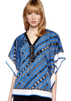 MICHAEL Michael Kors Lace Up Poncho Top
