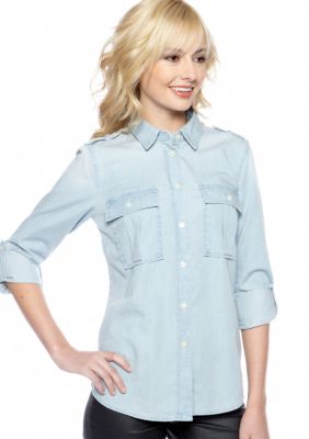 MICHAEL Michael Kors Chambray Button Down Shirt