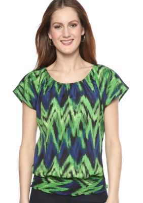 MICHAEL Michael Kors Printed Peasant Top