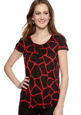 MICHAEL Michael Kors Flutter Sleeve Pleat Top