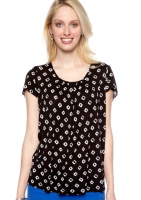 MICHAEL Michael Kors Flutter Sleeve Pleat Top