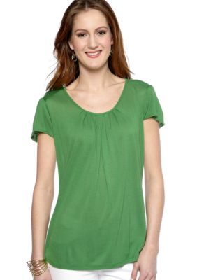 MICHAEL Michael Kors Flutter Sleeve Pleat Top