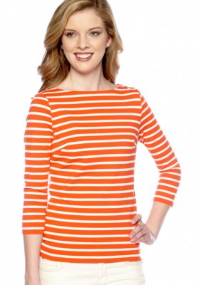 MICHAEL Michael Kors Boat Neck Stripe Top