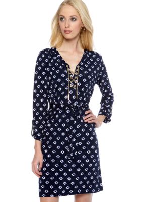 MICHAEL Michael Kors Chain Lace Up Dress