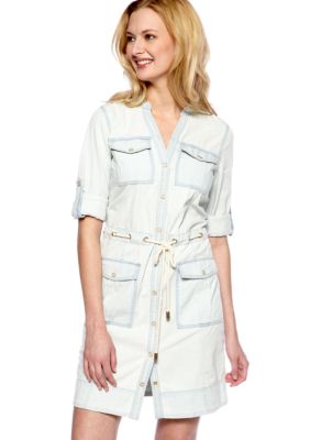 MICHAEL Michael Kors Chambray Dress with Rope Waistband