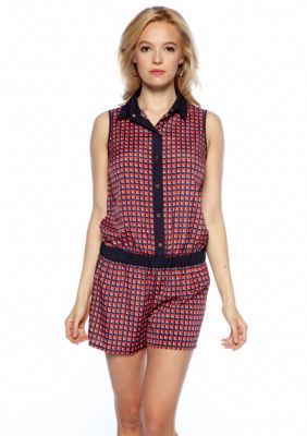 MICHAEL Michael Kors Modern Square Print Romper
