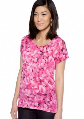 MICHAEL Michael Kors Floral Print Boxy Tee
