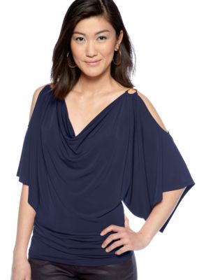 MICHAEL Michael Kors Cold Shoulder Chain Top