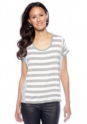 MICHAEL Michael Kors Striped Panel Tee