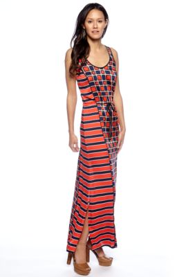 MICHAEL Michael Kors Soho Square Maxi Dress with Drawstring Waistband