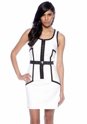 MICHAEL Michael Kors Zipper Dress with Buckle Belt