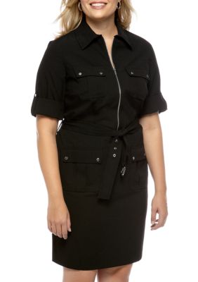 Michael Kors Plus Size Roll Sleeve Dress