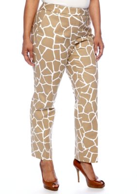 MICHAEL Michael Kors Plus Size Print Ankle Pant