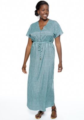 MICHAEL Michael Kors Plus Size Drawstring Waisted Maxi Dress