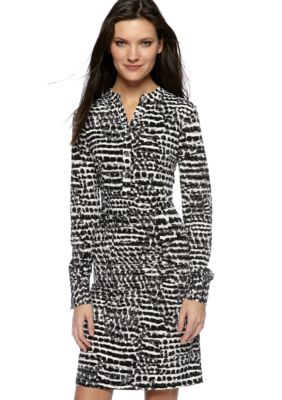 Calvin Klein Printed Henley Dress