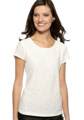 Calvin Klein Lace Top with Zipper Back