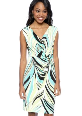 Calvin Klein Twist Front Faux Wrap Dress