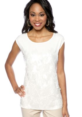 Calvin Klein Mixed Sequin Sleeveless Top