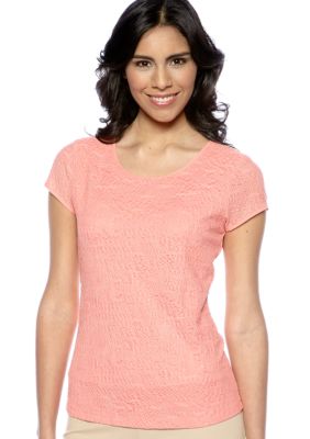 Calvin Klein Crochet Top with Exposed Back Zipper