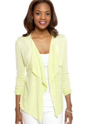 Calvin Klein Woven Back Drape Cardigan
