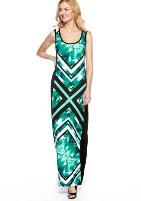 Calvin Klein Color Block Maxi Dress