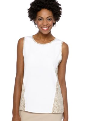 Calvin Klein Sleeveless Color Block Top