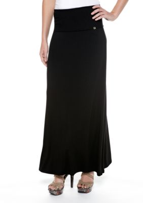 Calvin Klein Maxi Skirt with Fold Over Waistband