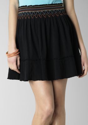 Fire Embroidered  Gauze Tier Skirt