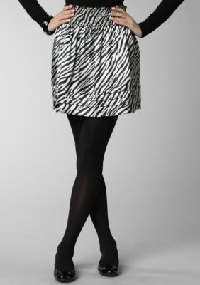 Fire Smock Waist Zebra Print Skirt