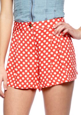 Fire Dot Print Challis Shorts
