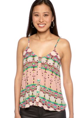 Eight Sixty Button Front Printed Cami