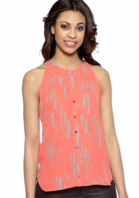 Eight Sixty Bamboo Button Front Blouse