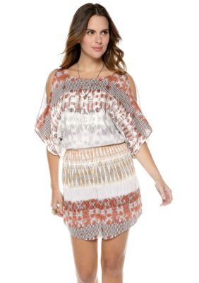 Eight Sixty Cold Shoulder Cinched Waist Dress