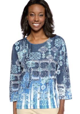 Jane Ashley Kaliedoscope Medallion Top
