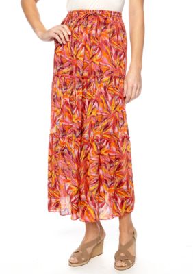 Jane Ashley Three Tier Floral Skirt