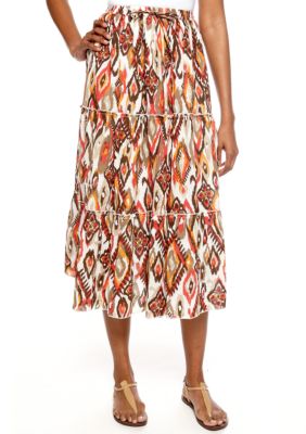 Jane Ashley Three Tier Broom Stick Skirt