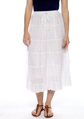 Jane Ashley Petite Tiered Skirt