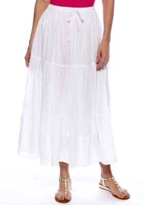Jane Ashley Three Tier Solid Skirt