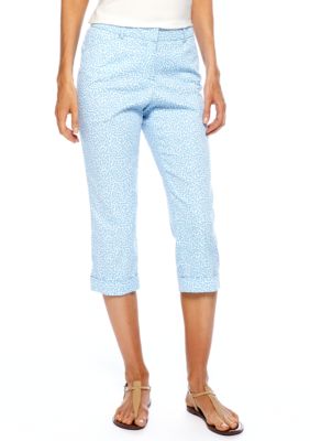 Sharagano Floral Print Crop Pant