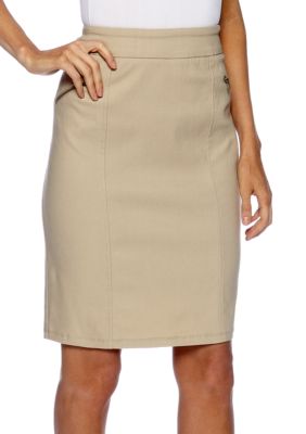 Sharagano Pencil Skirt with Zipper Details