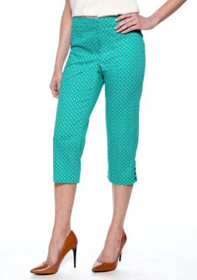 Sharagano Dot Print Cropped Pant