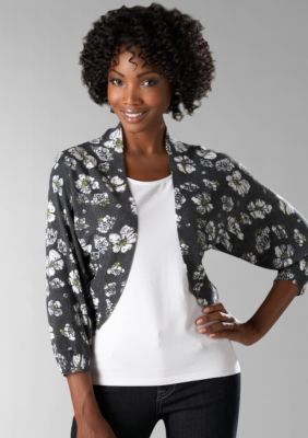 Madison Printed Cropped Cardigan