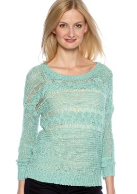 Nine West Vintage America Collection Perennial Open Weave Sweater