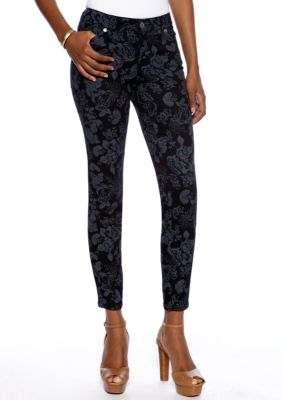 Nine West Vintage America Collection Floral Matchstick Skinny Jean