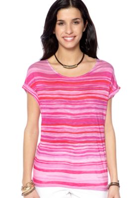 Nine West Vintage America Collection Freesia Striped Tee