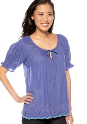 Nine West Vintage America Collection Mia Peasant Top