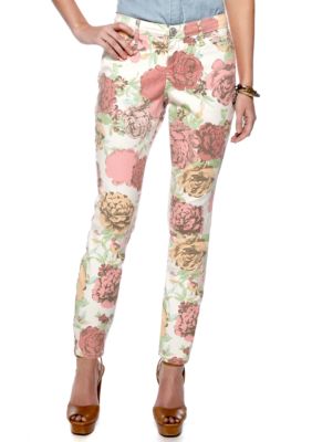 Nine West Vintage America Collection Blossom Print Ankle Jean Capri